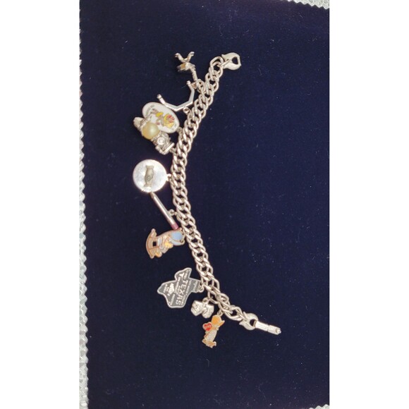 Monet Charm Bracelet, Texas, Holly Hobbie, Wells Sterling Masks, CAC Sterling - Picture 1 of 10